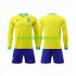 Fotballdrakt Brasil Barn Hjemmekit VM 2022 Langermet