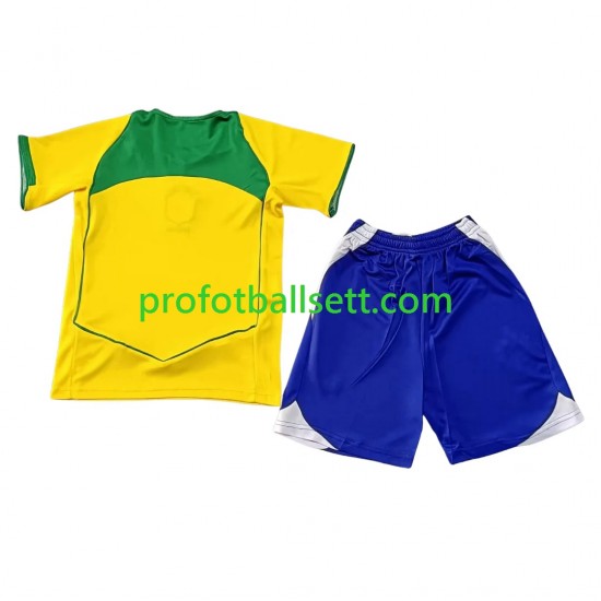 Retro Fotballdrakt Brasil Barn Hjemmekit 2004 Kortermet