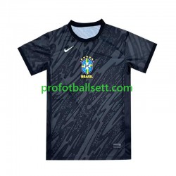 Fotballdrakt Brasil Keeper Copa America Herre Bortekit 2024 Svart Kortermet