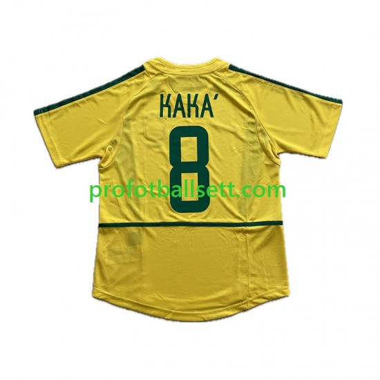 Retro Fotballdrakt Brasil KAKA 8 2002 Herre Hjemmekit Kortermet
