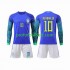 Fotballdrakt Brasil Neymar Jr 10 Barn Bortekit VM 2022 Langermet