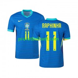 Fotballdrakt Brasil RAPHINHA 11 Herre Bortekit 2024 Kortermet