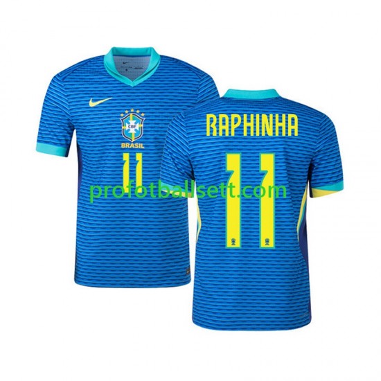 Fotballdrakt Brasil RAPHINHA 11 Herre Bortekit 2024 Kortermet