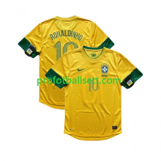 Retro Fotballdrakt Brasil RONALDINHO 10 2012 Herre Hjemmekit Kortermet