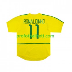 Retro Fotballdrakt Brasil RONALDINHO 11 2002 Herre Hjemmekit Kortermet