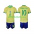 Fotballdrakt Brasil Ronaldinho 10 Barn Hjemmekit 2024 Kortermet