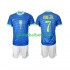 Fotballdrakt Brasil VINI JR 7 Barn Bortekit 2024 Kortermet