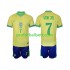 Fotballdrakt Brasil VINI JR 7 Barn Hjemmekit 2024 Kortermet