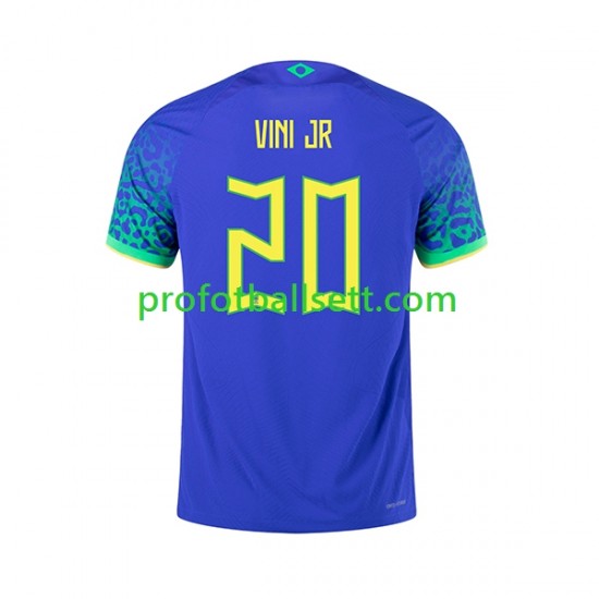 Fotballdrakt Brasil Vinicius Junior 20 Herre Bortekit VM 2022 Kortermet