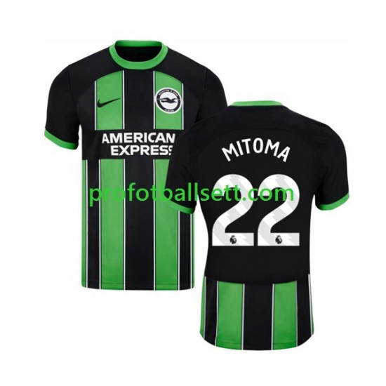 Fotballdrakt Brighton Hove Albion Mitoma 22 Herre Bortekit 2023-2024 Kortermet