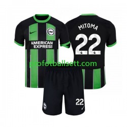 Fotballdrakt Brighton Hove Albion Mitoma 22 Barn Bortekit 2023-2024 Kortermet