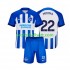 Fotballdrakt Brighton Hove Albion Mitoma 22 Barn Hjemmekit 2023-2024 Kortermet