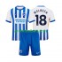 Fotballdrakt Brighton Hove Albion WELBECK 18 Barn Hjemmekit 2024-2025 Kortermet