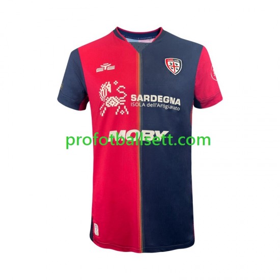 Fotballdrakt Cagliari Herre Hjemmekit 2024-2025 Kortermet