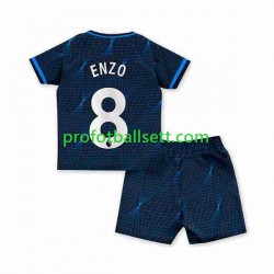 Fotballdrakt Chelsea Enzo Fernandez 8 Barn Bortekit 2023-2024 Kortermet