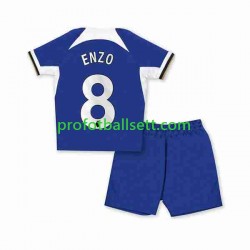 Fotballdrakt Chelsea Enzo Fernandez 8 Barn Hjemmekit 2023-2024 Kortermet