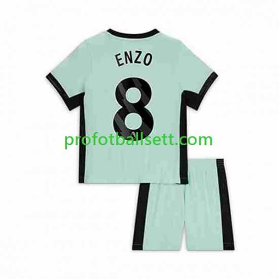 Fotballdrakt Chelsea Enzo Fernandez 8 Barn Tredjekit 2023-2024 Kortermet
