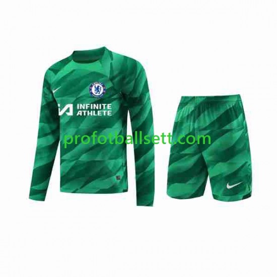 Fotballdrakt Chelsea Keeper Barn Tredjekit 2023-2024 Langermet