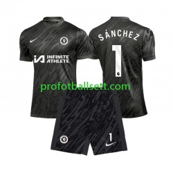 Fotballdrakt Chelsea Keeper Robert Sanchez 1 Barn Bortekit 2024-2025 Kortermet