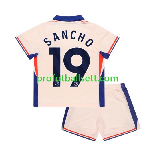 Fotballdrakt Chelsea Jadon Sancho 19 Barn Bortekit 2024-2025 Kortermet