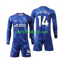 Fotballdrakt Chelsea Joao Felix 14 Barn Hjemmekit 2024-2025 Langermet