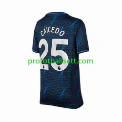 Fotballdrakt Chelsea Moises Caicedo 25 Herre Bortekit 2023-2024 Kortermet