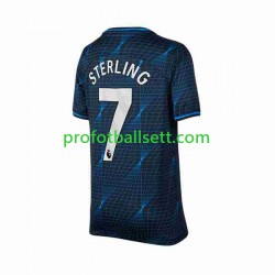 Fotballdrakt Chelsea Raheem Sterling 7 Herre Bortekit 2023-2024 Kortermet