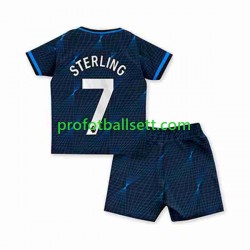 Fotballdrakt Chelsea Raheem Sterling 7 Barn Bortekit 2023-2024 Kortermet