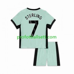 Fotballdrakt Chelsea Raheem Sterling 7 Barn Tredjekit 2023-2024 Kortermet