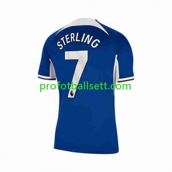 Fotballdrakt Chelsea Raheem Sterling 7 Herre Hjemmekit 2023-2024 Kortermet