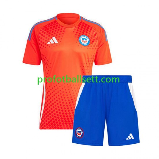 Fotballdrakt Chile Copa America Barn Bortekit 2024 Kortermet