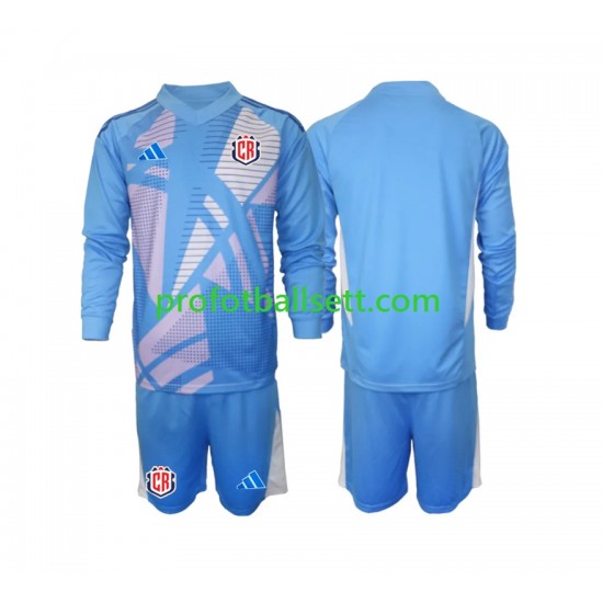Fotballdrakt Costa Rica Keeper Barn Hjemmekit 2024 Blå Langermet