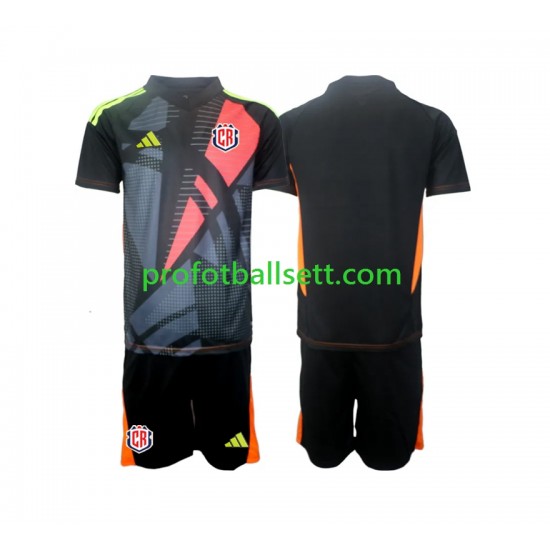 Fotballdrakt Costa Rica Keeper Barn Tredjekit 2024 Svart Kortermet