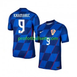 Fotballdrakt Kroatia Andrej Kramaric 9 Herre Bortekit Euro 2024 Kortermet