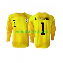 Fotballdrakt Kroatia Keeper Dominik Livakovic 1 Herre Hjemmekit VM 2022 Langermet