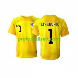 Fotballdrakt Kroatia Keeper Dominik Livakovic 1 Herre Hjemmekit VM 2022 Kortermet