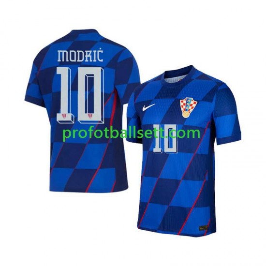 Fotballdrakt Kroatia Luca Modric 10 Herre Bortekit Euro 2024 Kortermet