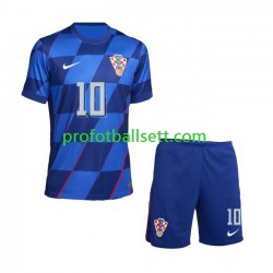 Fotballdrakt Kroatia Luca Modric 10 Barn Bortekit Euro 2024 Kortermet