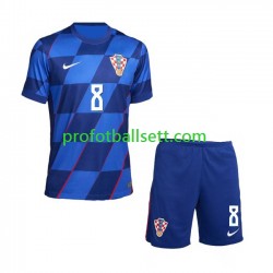 Fotballdrakt Kroatia Mateo Kovacic 8 Barn Bortekit Euro 2024 Kortermet