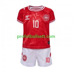 Fotballdrakt Danmark Eriksen 10 Barn Hjemmekit Euro 2024 Kortermet