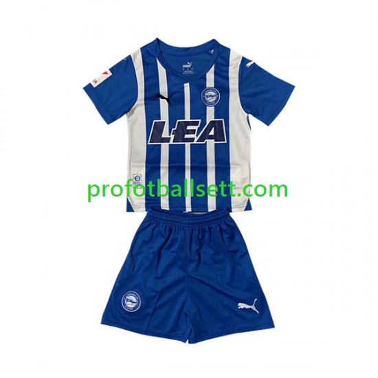Fotballdrakt Deportivo Alaves Barn Hjemmekit 2023-2024 Kortermet