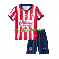 Fotballdrakt Deportivo Guadalajara Barn Hjemmekit 2024-2025 Kortermet