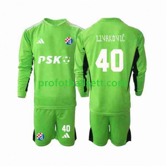 Fotballdrakt Dinamo Zagreb Keeper Livakovic 40 Barn Hjemmekit 2023-2024 Langermet