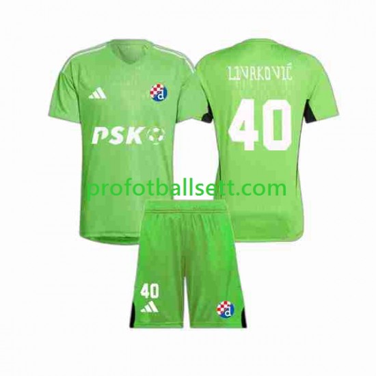 Fotballdrakt Dinamo Zagreb Keeper Livakovic 40 Barn Hjemmekit 2023-2024 Kortermet