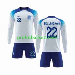 Fotballdrakt England Bellingham 22 Barn Hjemmekit VM 2022 Langermet