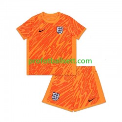 Fotballdrakt England Keeper Barn Hjemmekit Euro 2024 Oransje Kortermet
