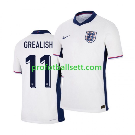 Fotballdrakt England Jack Grealish 11 Herre Hjemmekit Euro 2024 Kortermet