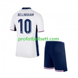 Fotballdrakt England Jude Bellingham 10 Barn Hjemmekit Euro 2024 Kortermet