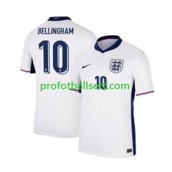 Fotballdrakt England Jude Bellingham 10 Herre Hjemmekit Euro 2024 Hvit Kortermet