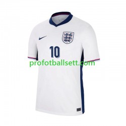 Fotballdrakt England Jude Bellingham 10 Herre Hjemmekit Euro 2024 Hvit Kortermet